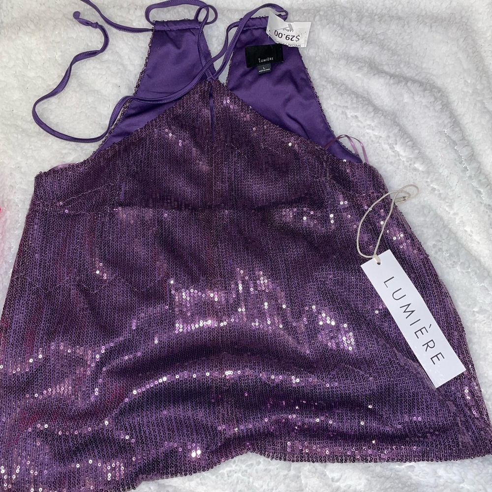 Lumiére purple sequin blouse - Picture 2 of 7
